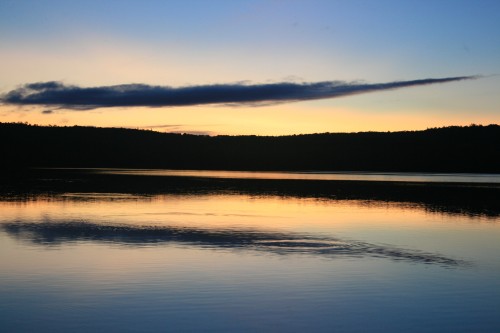 Pink Sunset on Trout Lake