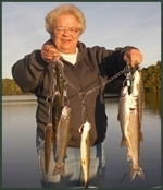 Nancy's Stringer of Trout