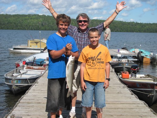 Back on Shore with a Lake Trout